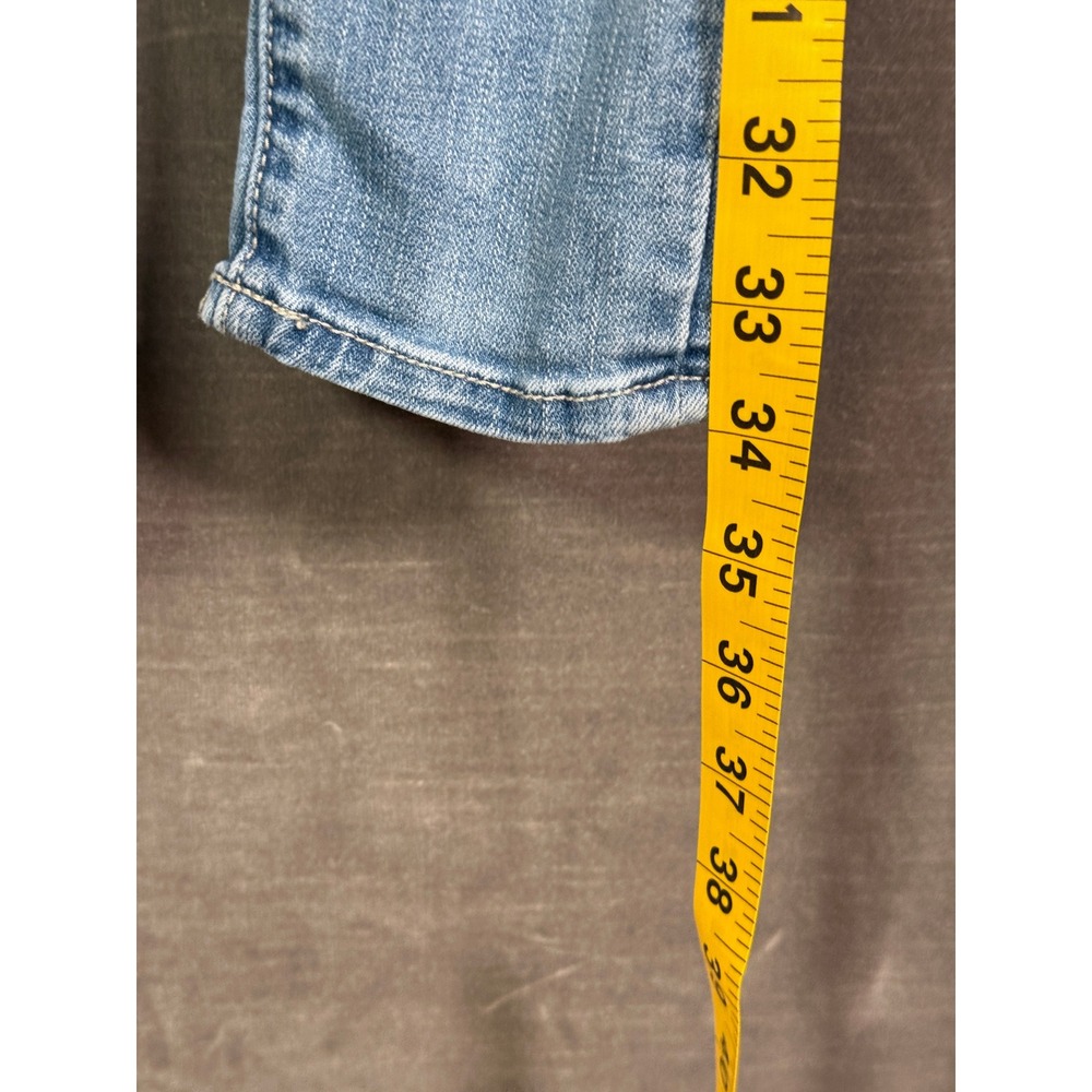 American Eagle Super Low Rise Jegging Light Wash Blue Denim Jeans Size 4 Short - Picture 3 of 16
